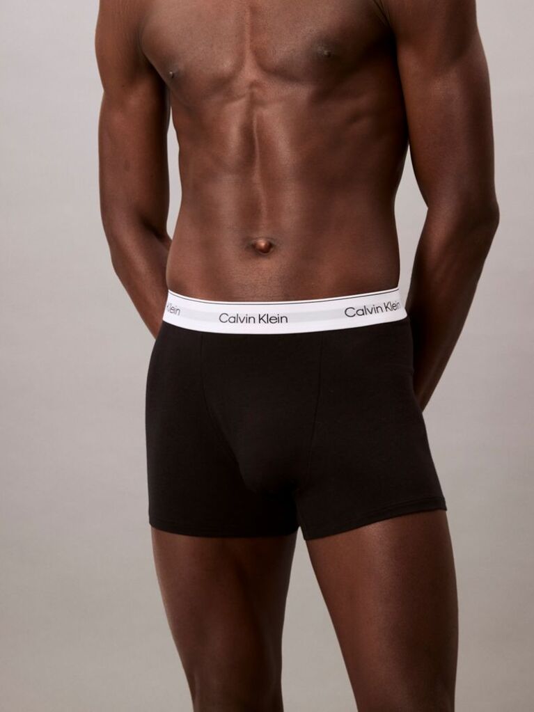 Μαύρο Σετ 3 Άνετα Dart Μπόξερ - Icon Cotton Stretch  Άνδρας
