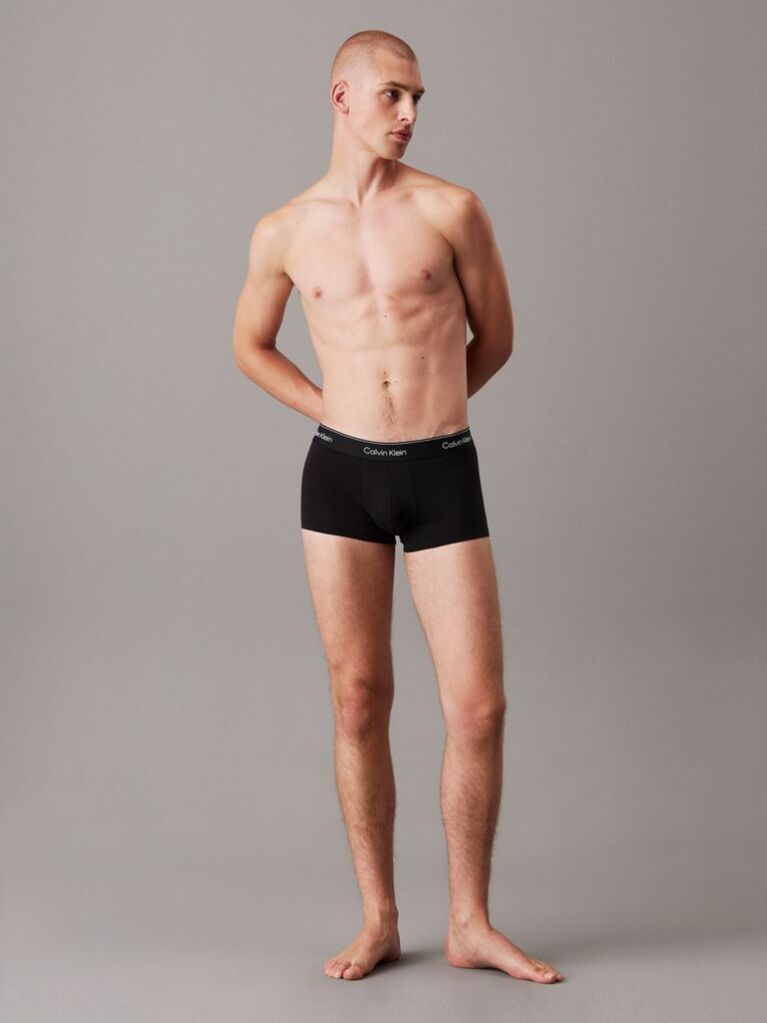 Μαύρο Σετ 3 Χαμηλόμεσα Μπόξερ - Icon Cotton Stretch  Άνδρας