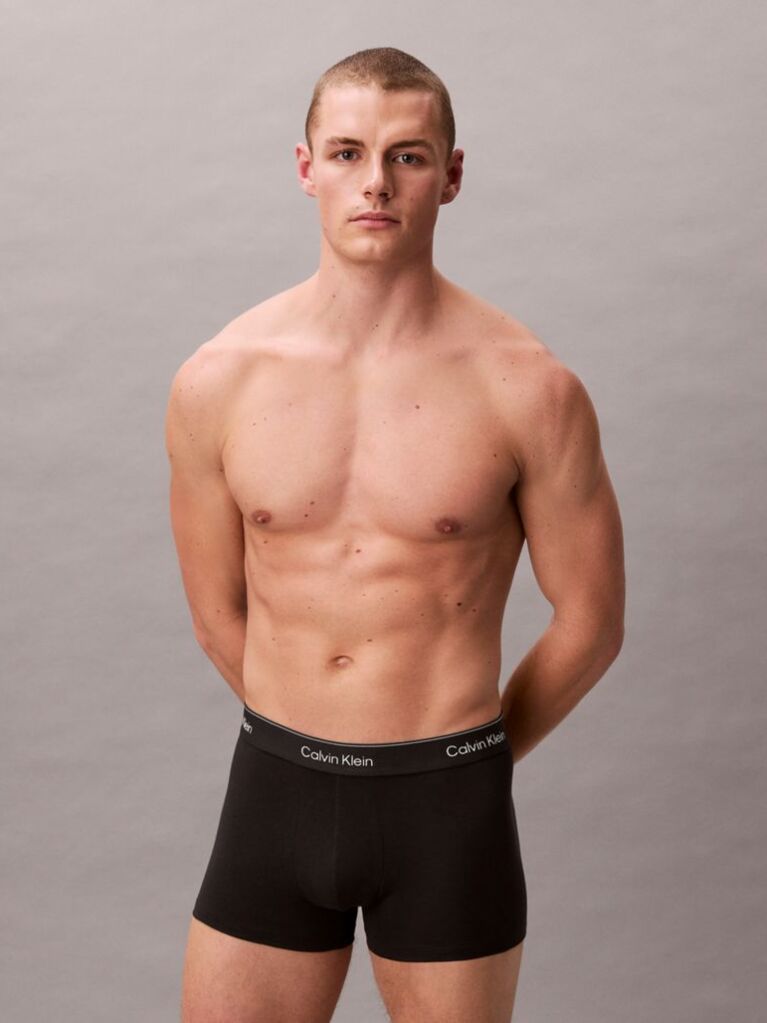 Μαύρο Σετ 3 Μπόξερ - Icon Cotton Stretch  Άνδρας