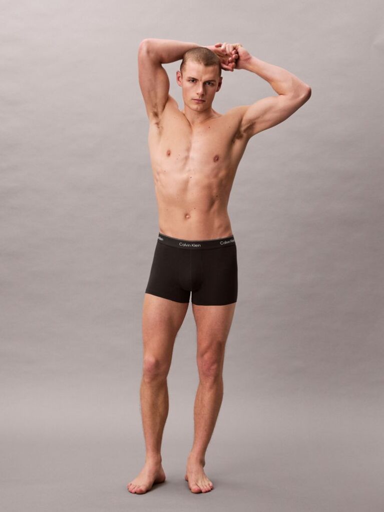 Μαύρο Σετ 3 Μπόξερ - Icon Cotton Stretch  Άνδρας