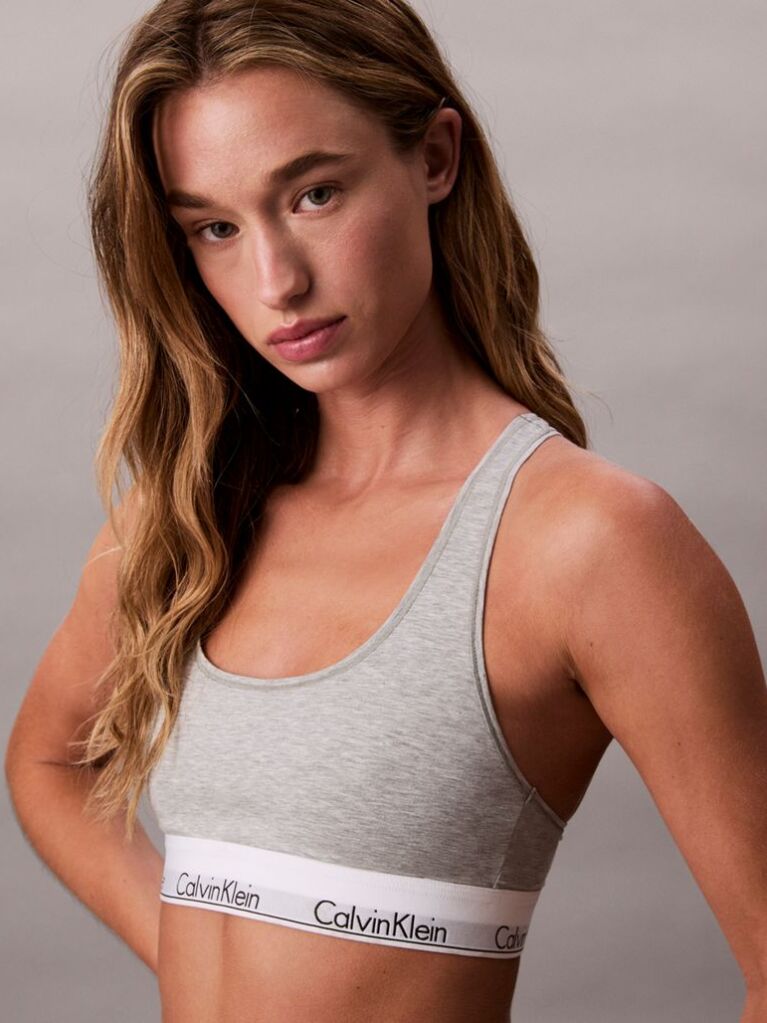 Γκρι Bralette Χωρίς Επένδυση - Icon Cotton Modal  Γυναίκα