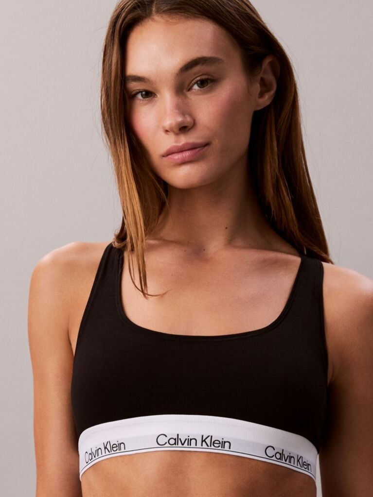 Μαύρο Bralette Χωρίς Επένδυση - Icon Cotton Modal  Γυναίκα