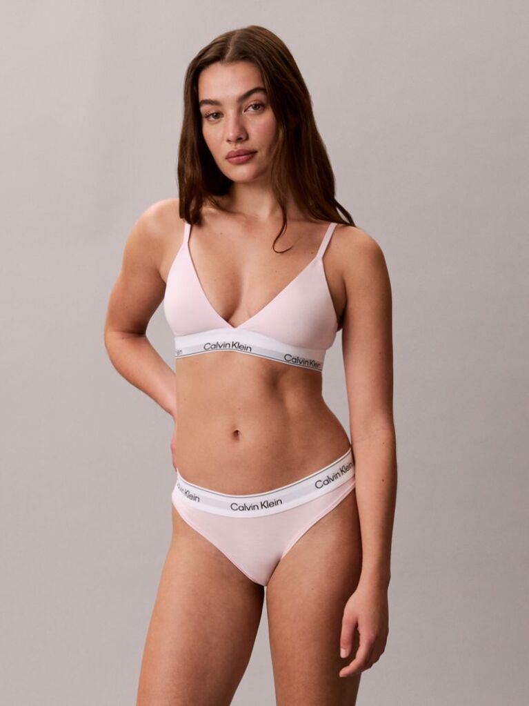 Ροζ Τριγωνικό Bralette Με Ελαφριά Επένδυση - Icon Cotton Modal  Γυναίκα