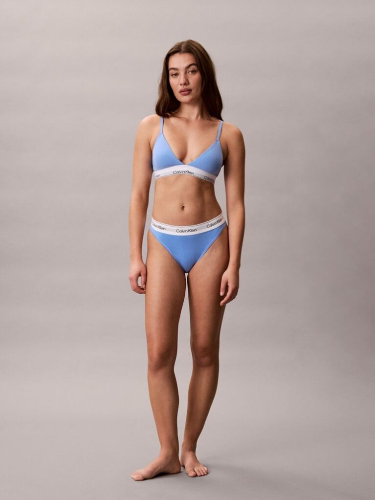 Μπλε Τριγωνικό Bralette Με Ελαφριά Επένδυση - Icon Cotton Modal  Γυναίκα