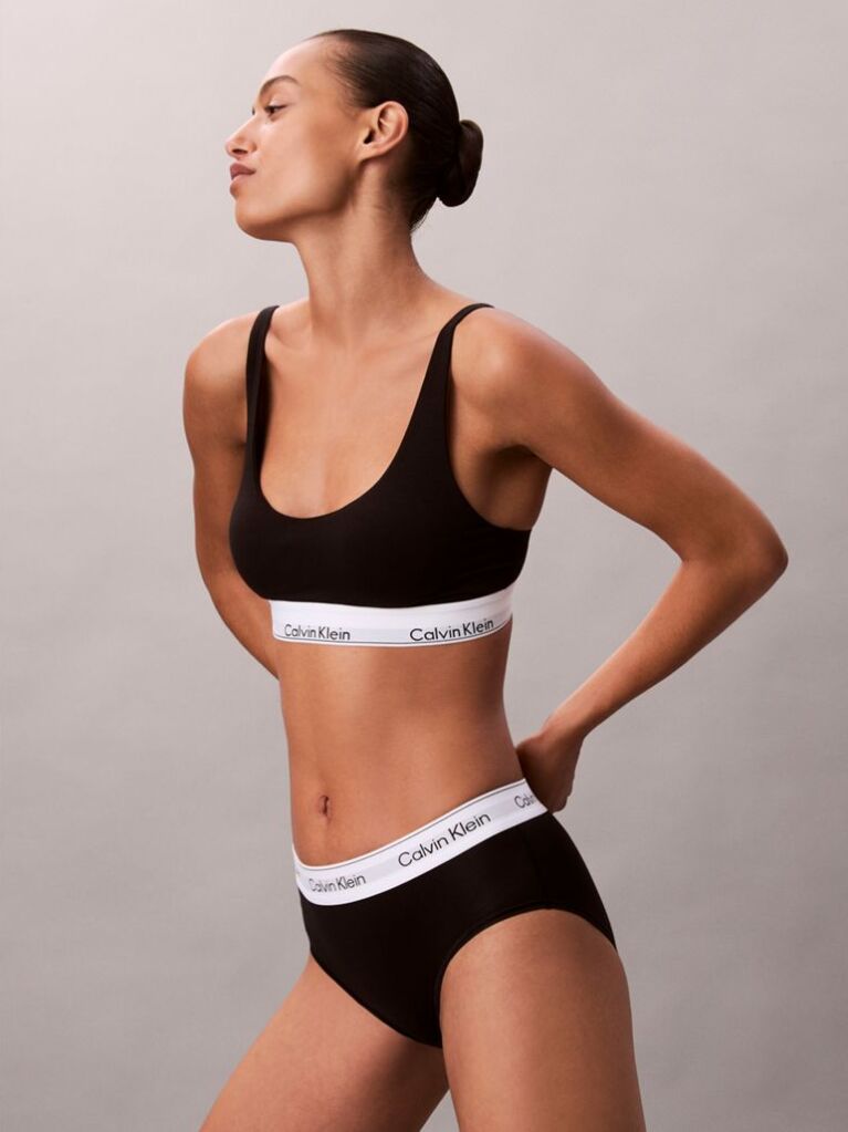 Μαύρο Bralette Με Ελαφριά Επένδυση - Icon Cotton Modal  Γυναίκα