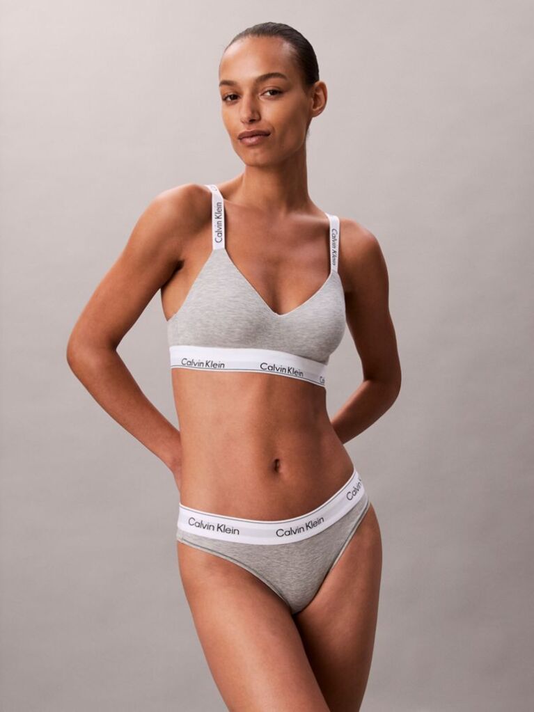 Γκρι Bralette Με Ελαφριά Επένδυση - Icon Cotton Modal  Γυναίκα