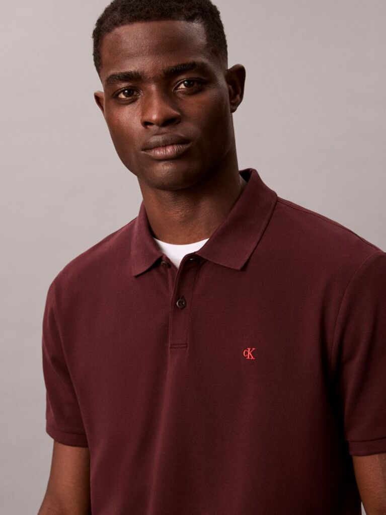 Καφέ Polo T-Shirt Από Βαμβάκι Πικέ  Άνδρας