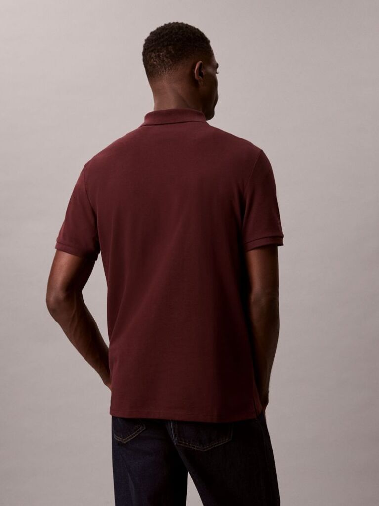 Καφέ Polo T-Shirt Από Βαμβάκι Πικέ  Άνδρας