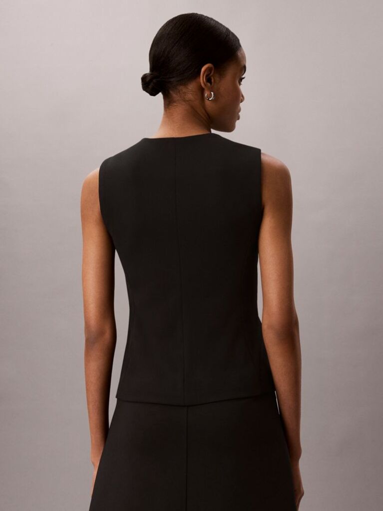 Μαύρο Tailored Γιλέκο Με Κουμπιά  Γυναίκα