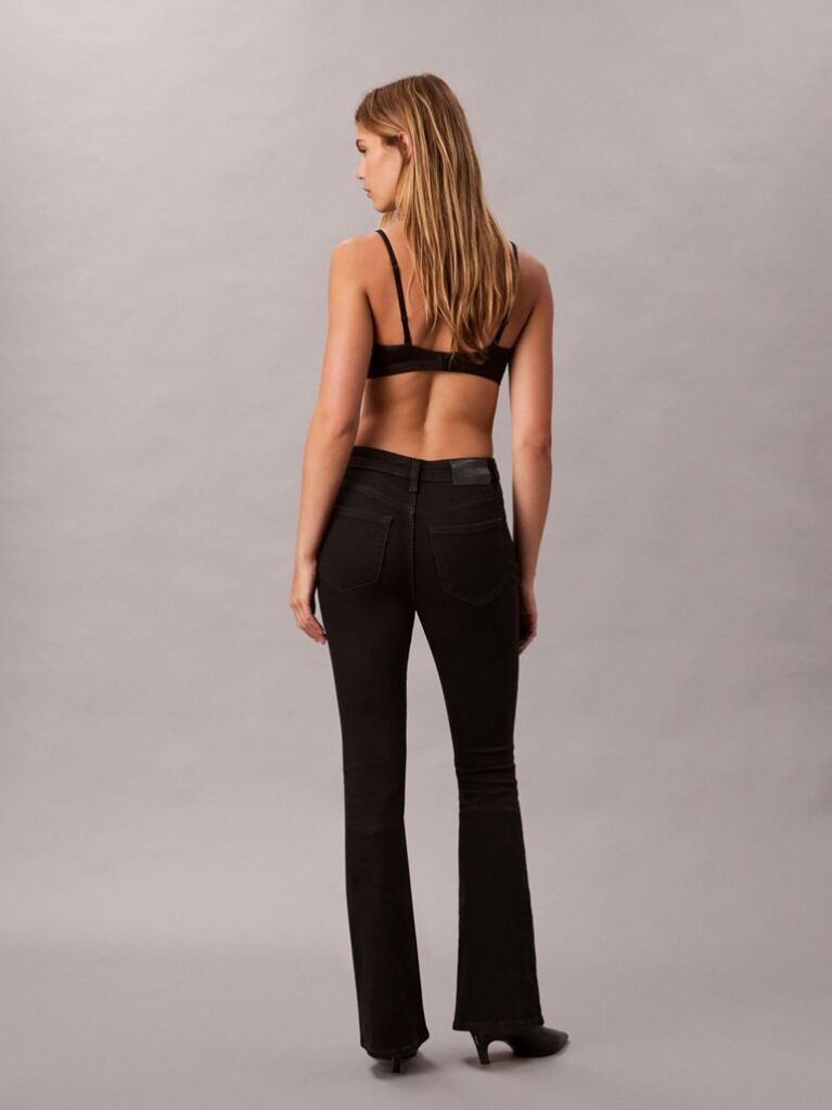 Black High Rise Flared Jeans  Women