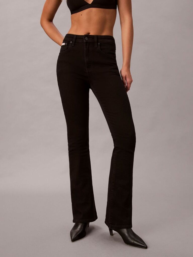 Black High Rise Flared Jeans  Women