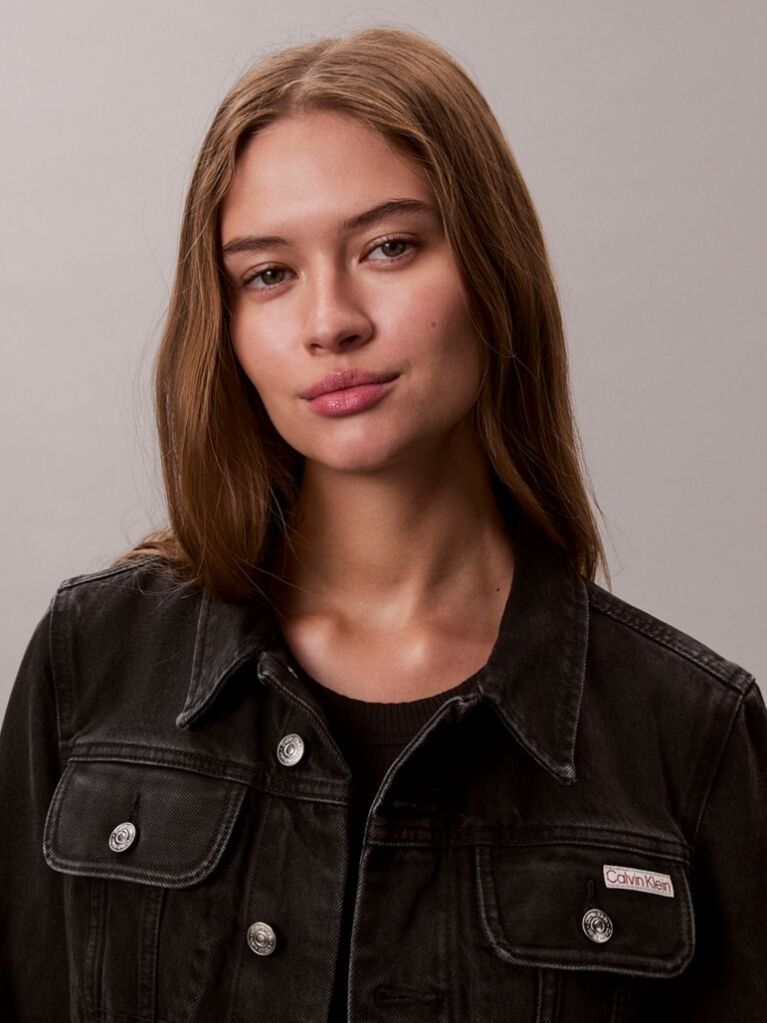 Μαύρο 90s Denim Crop Τζάκετ  Γυναίκα