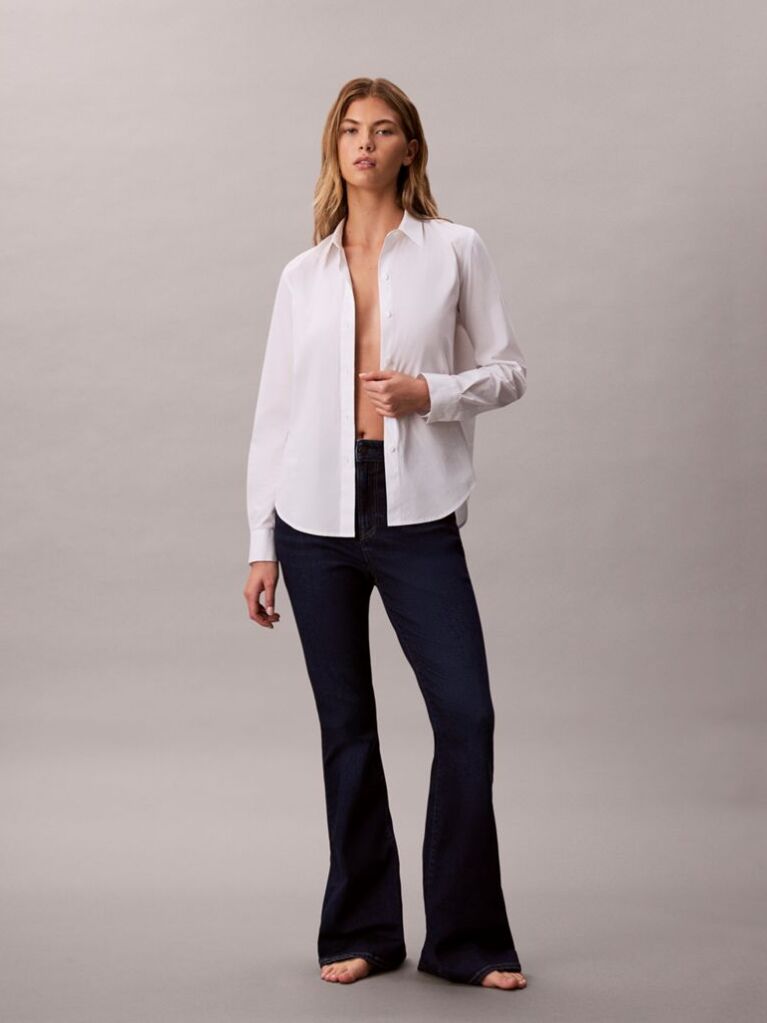 Blue High Rise Flared Jeans  Women