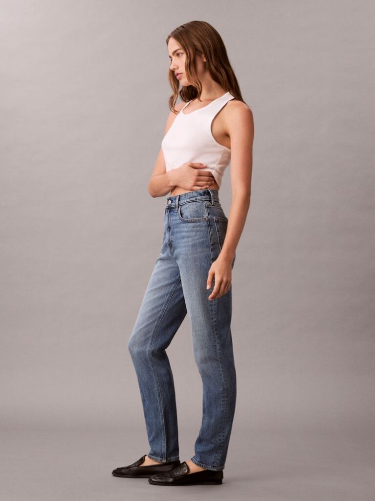 Denim Τζιν Με Mom Γραμμή  Γυναίκα