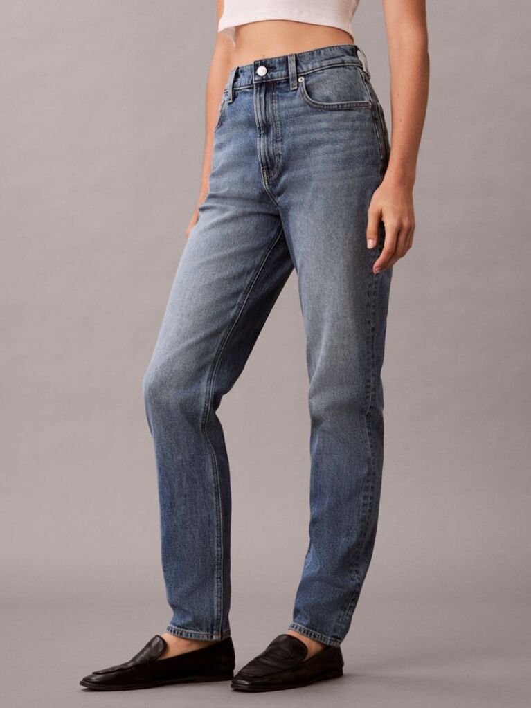 Denim Τζιν Με Mom Γραμμή  Γυναίκα