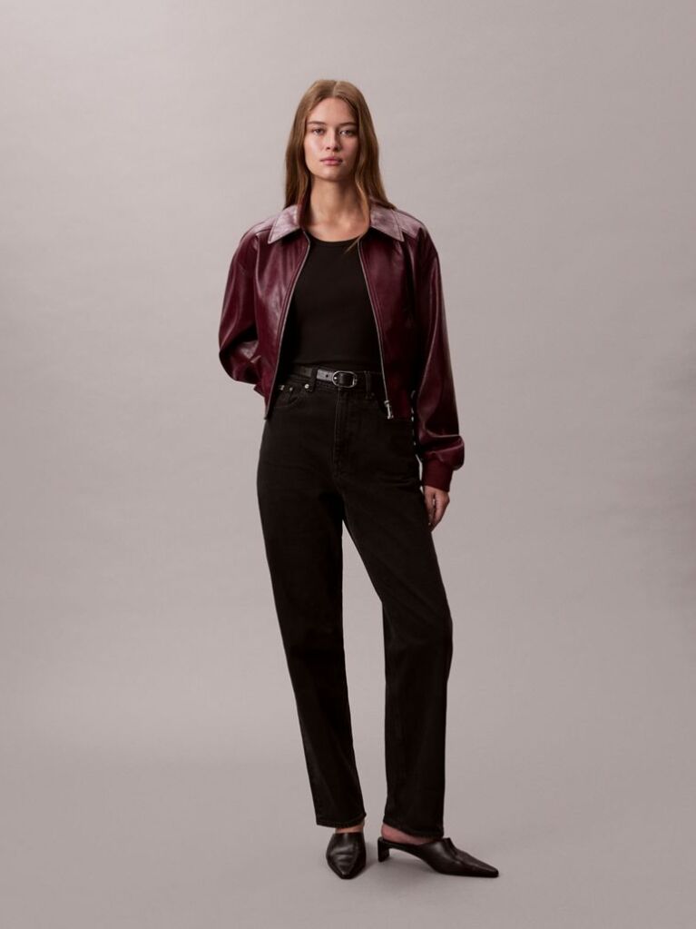 Black High Rise Tapered Jeans  Women