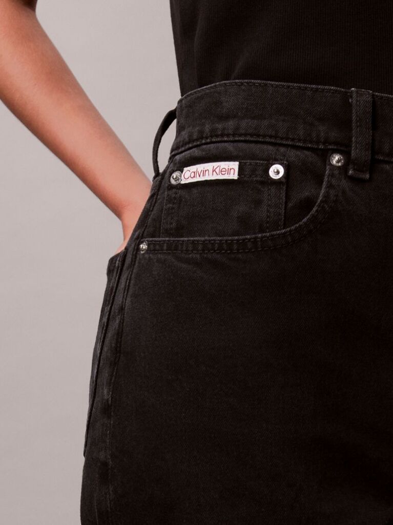 Black High Rise Tapered Jeans  Women