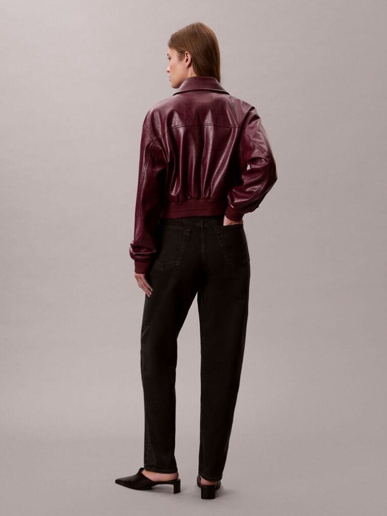 Black High Rise Tapered Jeans  Women
