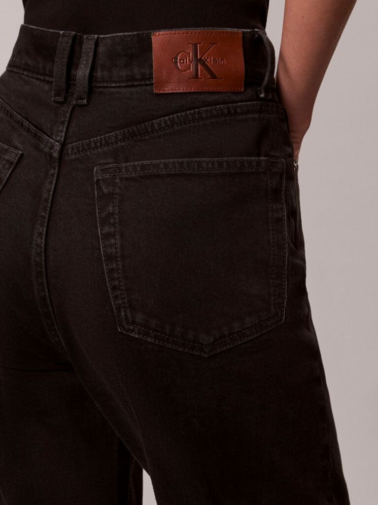 Black High Rise Tapered Jeans  Women