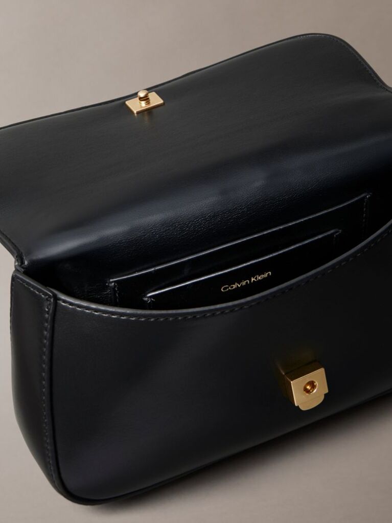 Black Monogram Logo Hardware Chain Small Shoulder Bag  Women