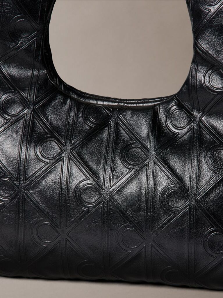 Black Puffer Emblem Logo Small Bag  Women