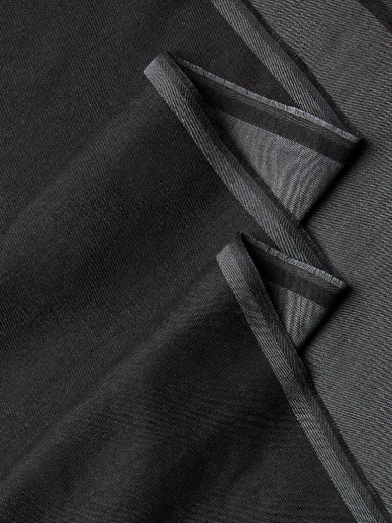Black Logo Jacquard Stole  Women