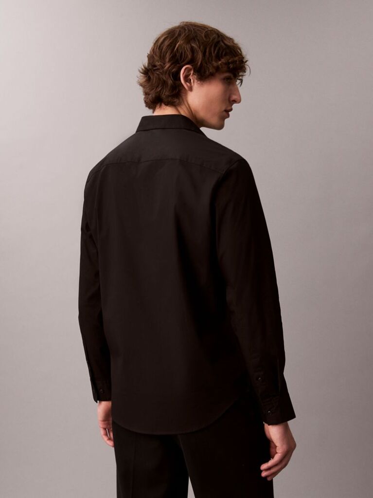 Μαύρο Μακρυμάνικο Πουκάμισο  Άνδρας