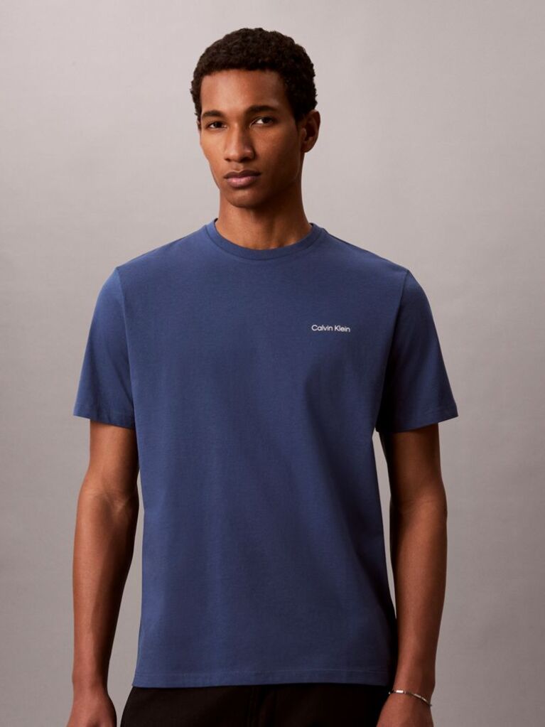 Blue Logo Crew Neck T-Shirt  Men