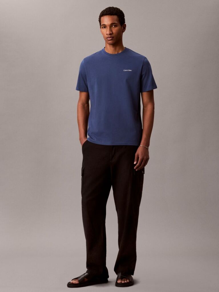 Blue Logo Crew Neck T-Shirt  Men