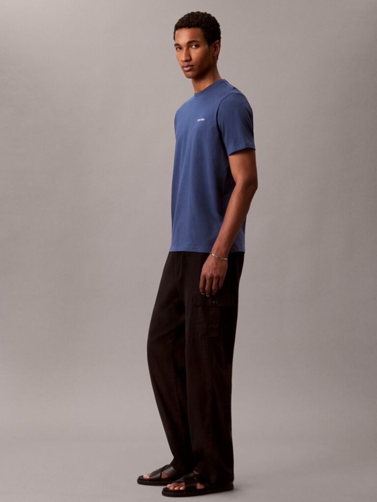 Blue Logo Crew Neck T-Shirt  Men