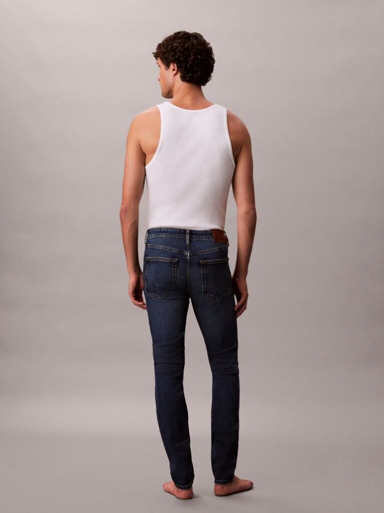 Denim Skinny Τζιν Με Εφέ Ξεβάμματος  Άνδρας