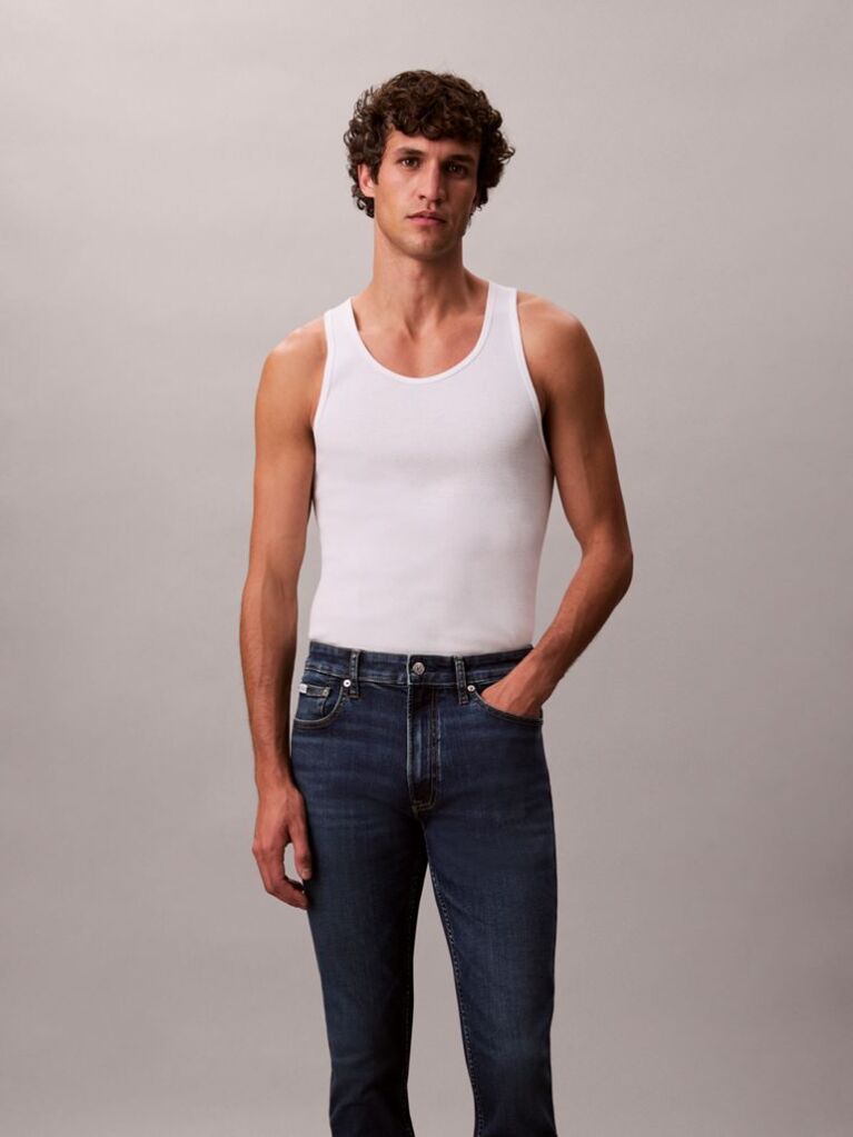 Denim Skinny Τζιν Με Εφέ Ξεβάμματος  Άνδρας