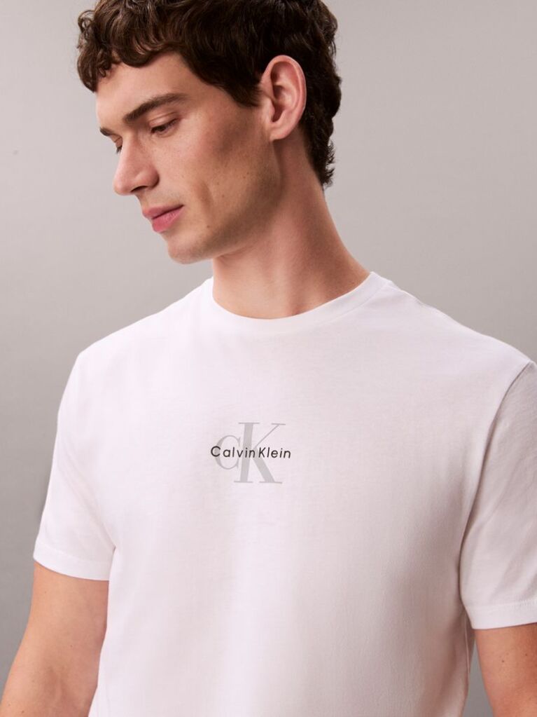 White Monogram Logo T-shirt  Men