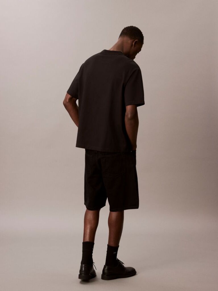 Black Logo Graphic Relaxed T-Shirt  Men