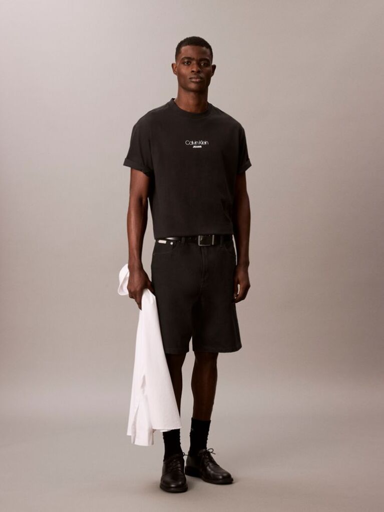 Black Logo Graphic Relaxed T-Shirt  Men