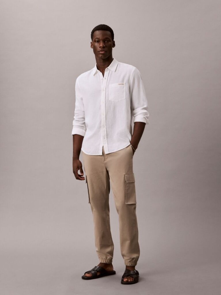 Χακί Cargo Παντελόνι Σε Skinny Γραμμή Από Twill  Άνδρας