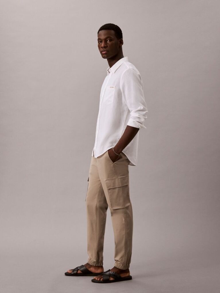 Χακί Cargo Παντελόνι Σε Skinny Γραμμή Από Twill  Άνδρας