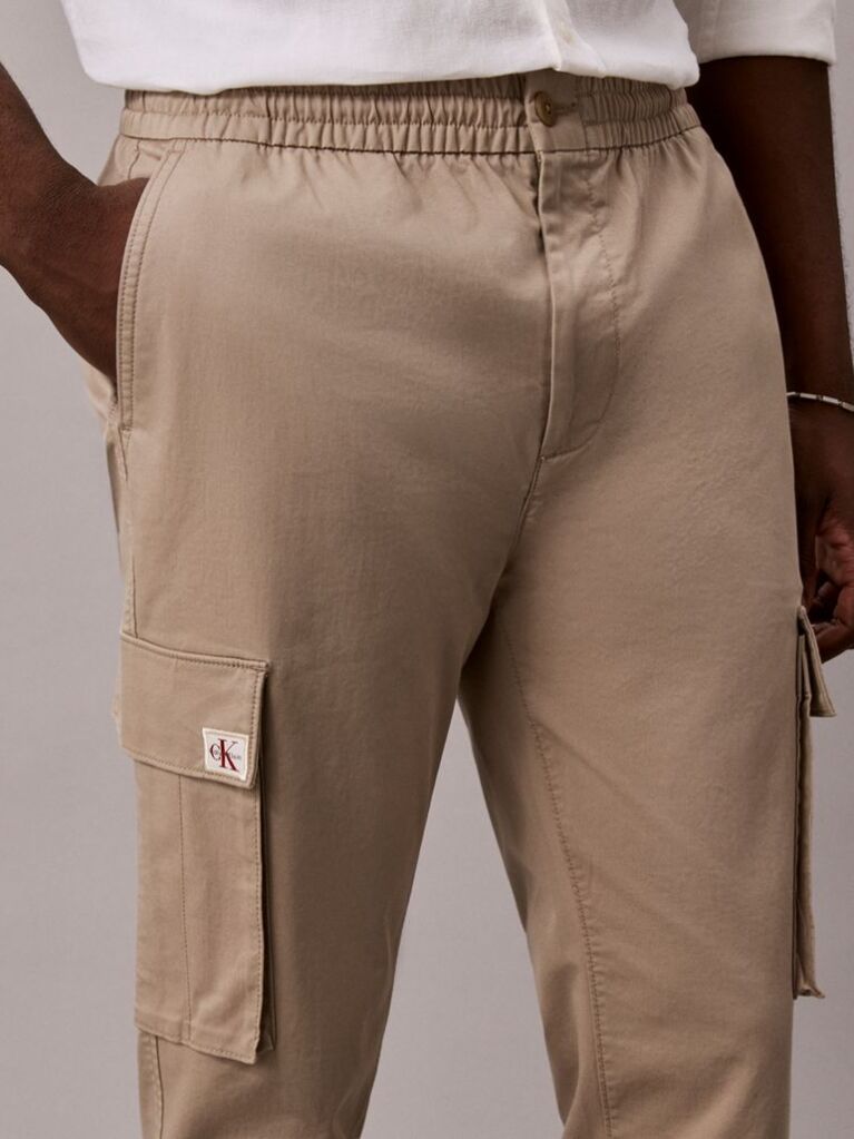 Χακί Cargo Παντελόνι Σε Skinny Γραμμή Από Twill  Άνδρας