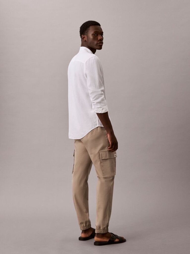 Χακί Cargo Παντελόνι Σε Skinny Γραμμή Από Twill  Άνδρας