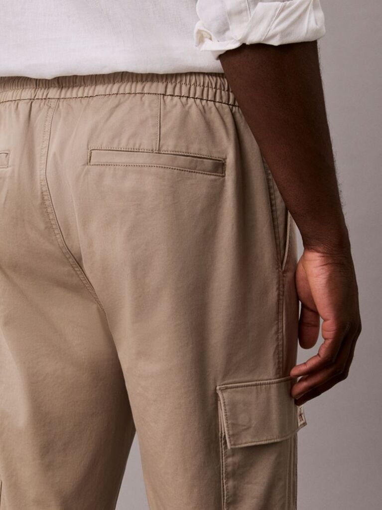 Χακί Cargo Παντελόνι Σε Skinny Γραμμή Από Twill  Άνδρας