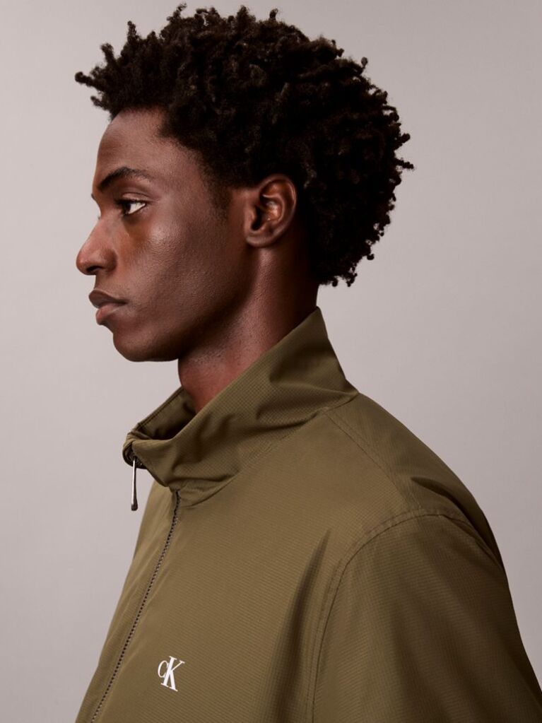Green Padded Harrington Jacket  Men