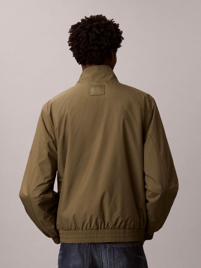 Green Padded Harrington Jacket  Men