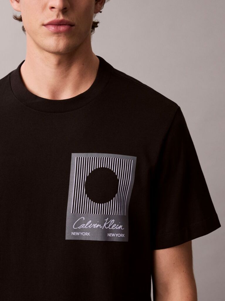 Black Calvin Klein Matches Graphic Tee  Men
