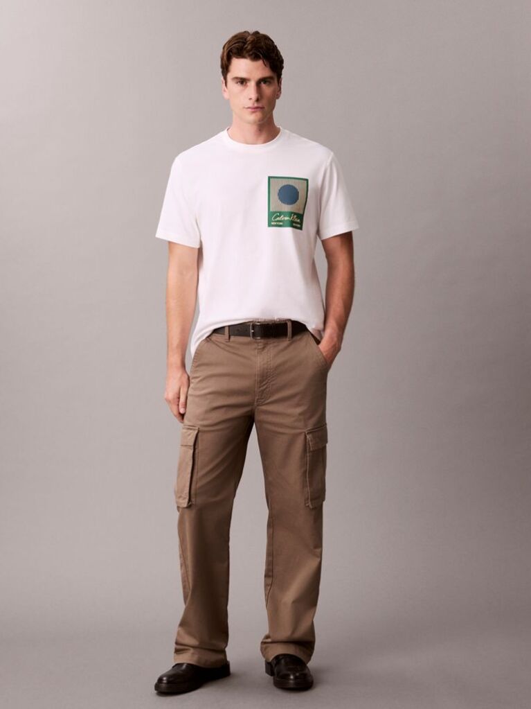White Calvin Klein Matches Graphic Tee  Men