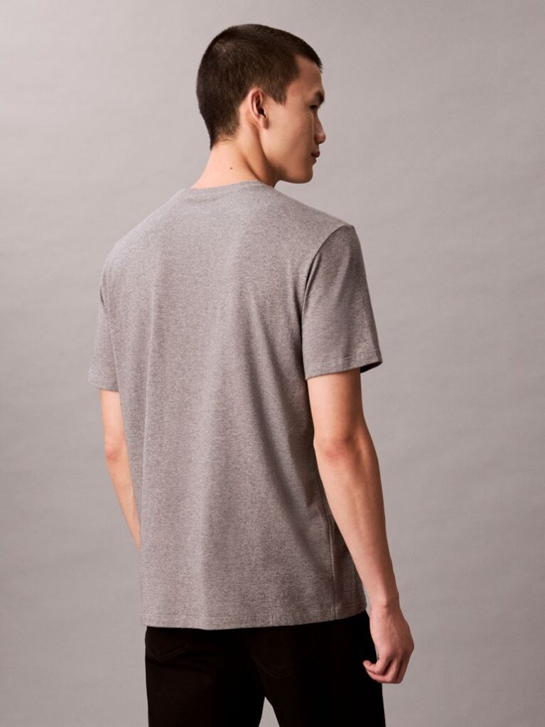Grey Calvin Crewneck Graphic Tee  Men