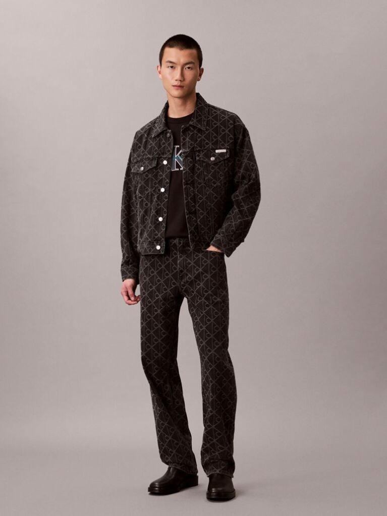 Black Monologo Graphic Relaxed T-Shirt  Men