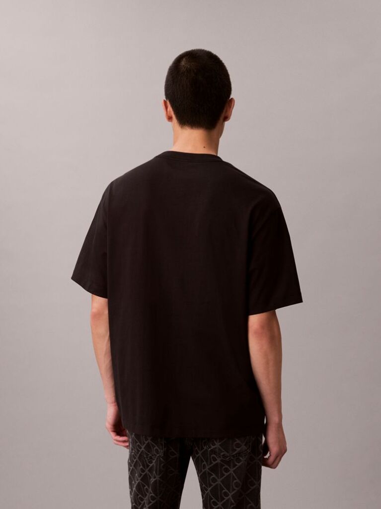 Black Monologo Graphic Relaxed T-Shirt  Men