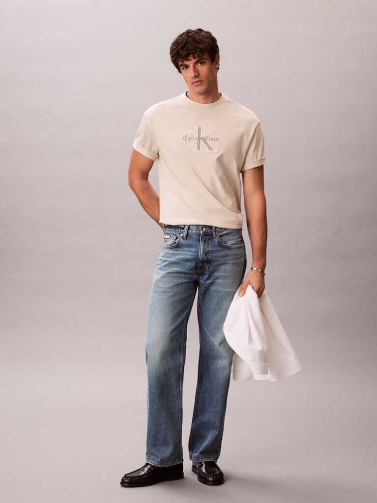 White Relaxed Logo Appliqué T-shirt  Men