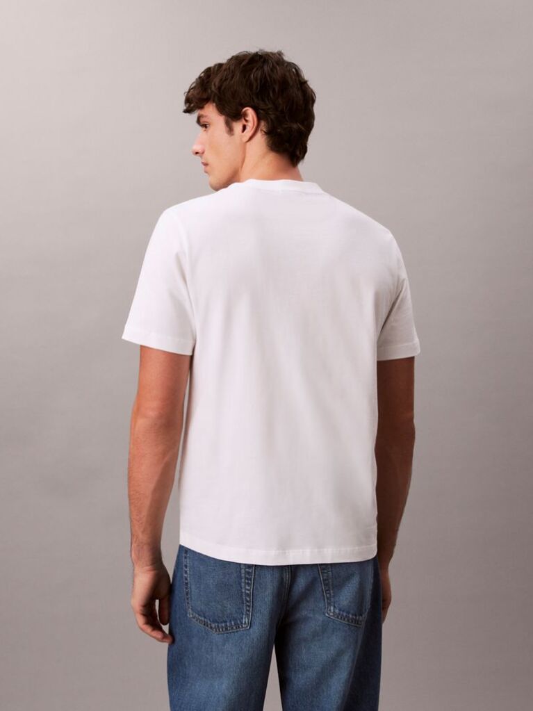 White Embroidered NYC Logo T-shirt  Men