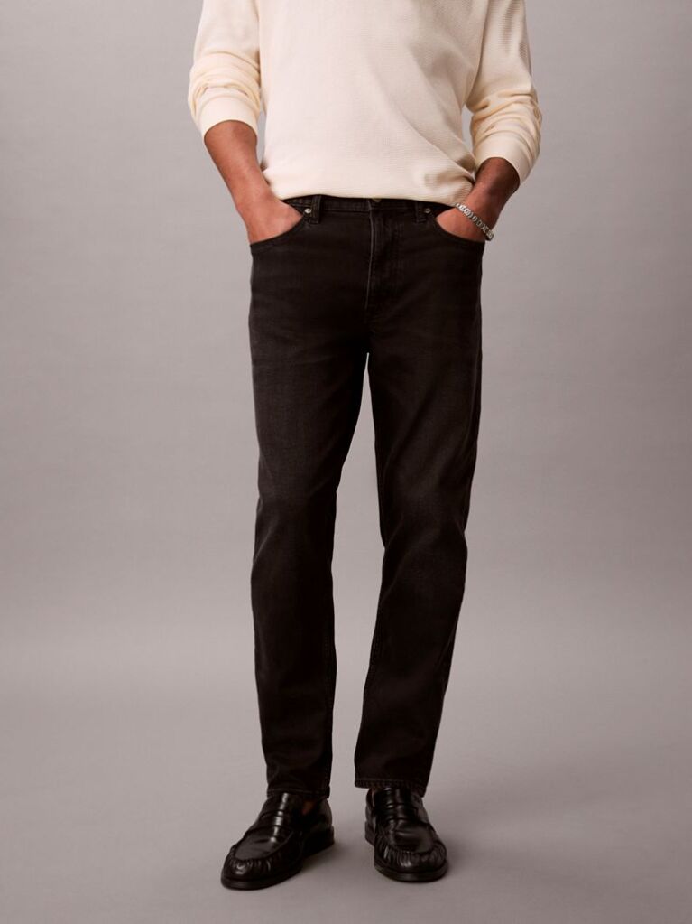 Black Tapered Jeans  Men